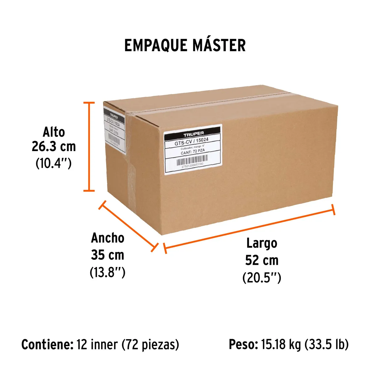 Cultivador para Jardín Mango de 6" Truper - 15024