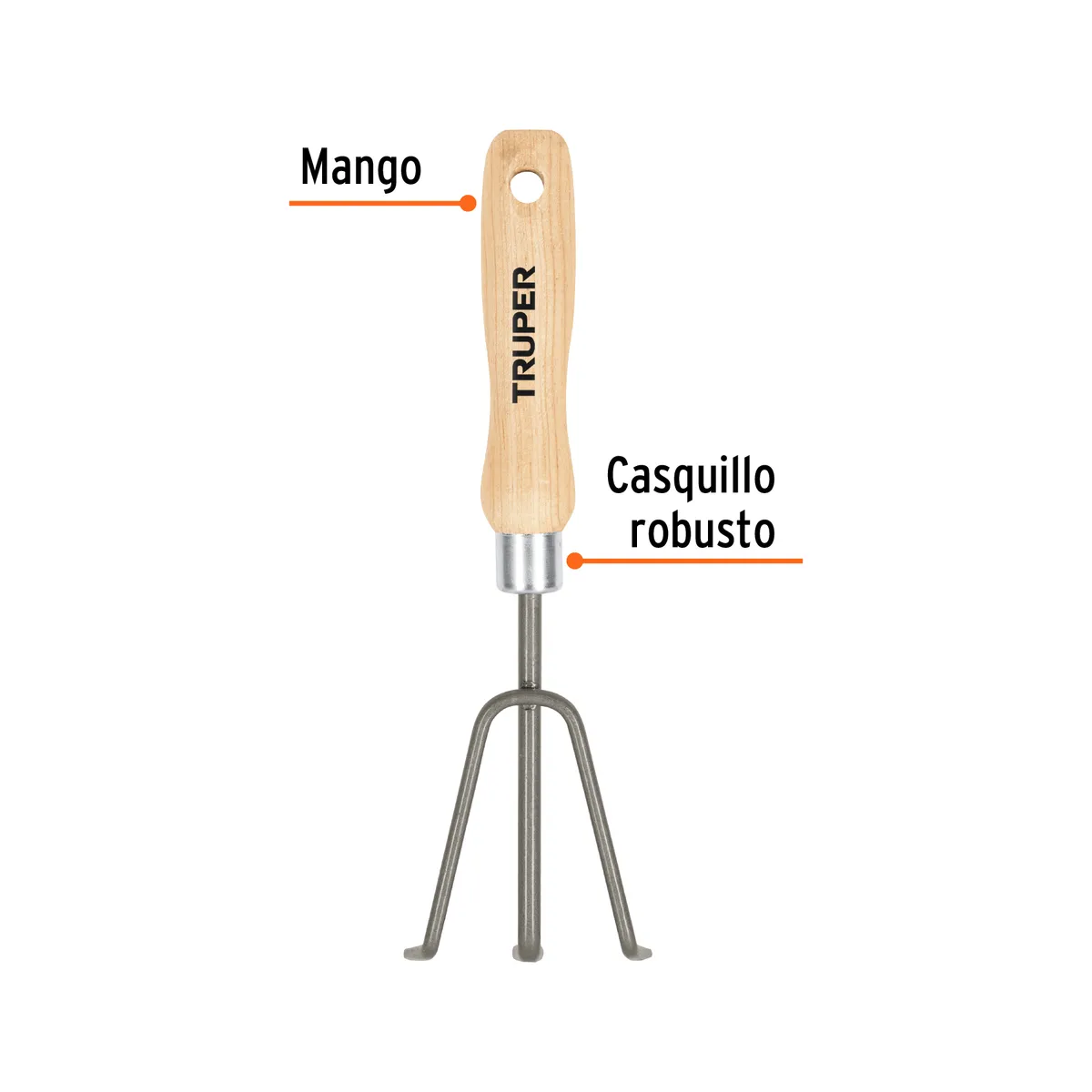 Cultivador para Jardín Mango de 6" Truper - 15024