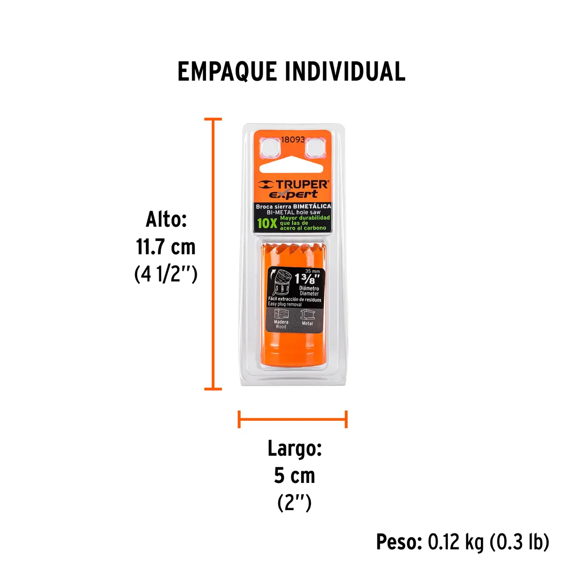 Brocasierra Bimetálica Truper Expert 1 3/8" - 18093