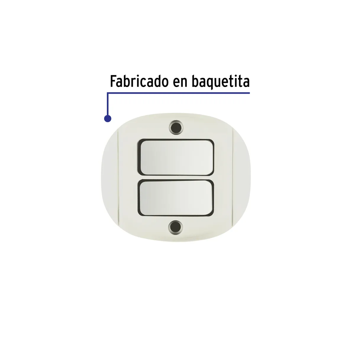 Contacto de Sobreponer Dúplex 2 Polos + Tierra Volteck - 47350