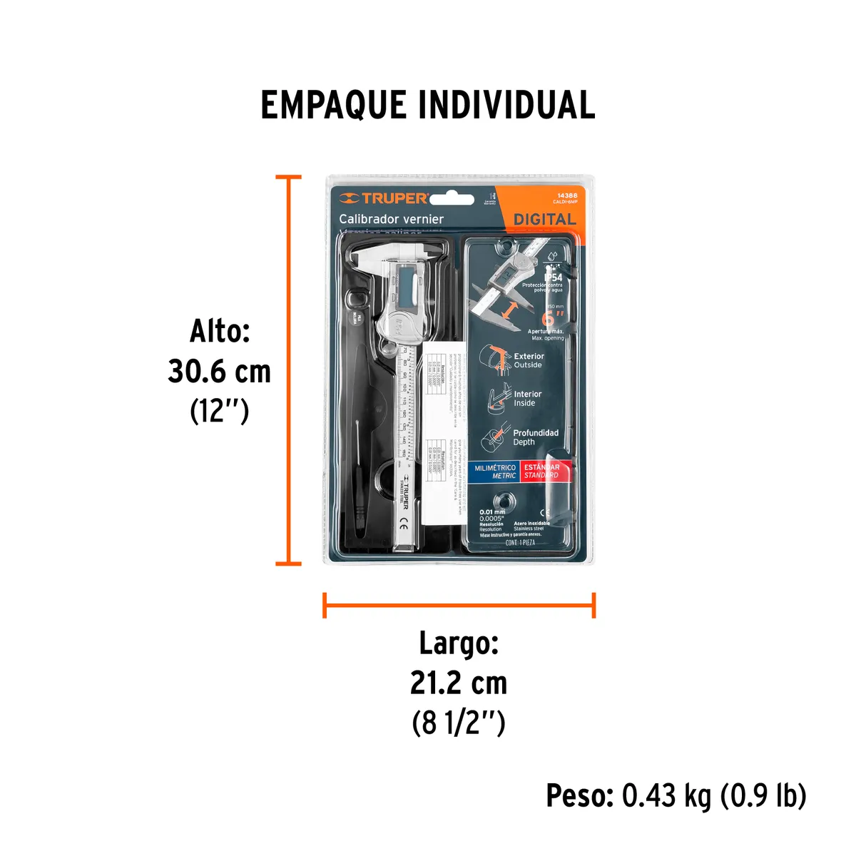 Calibrador Vernier Digital CALDI-6MP Truper - 14388