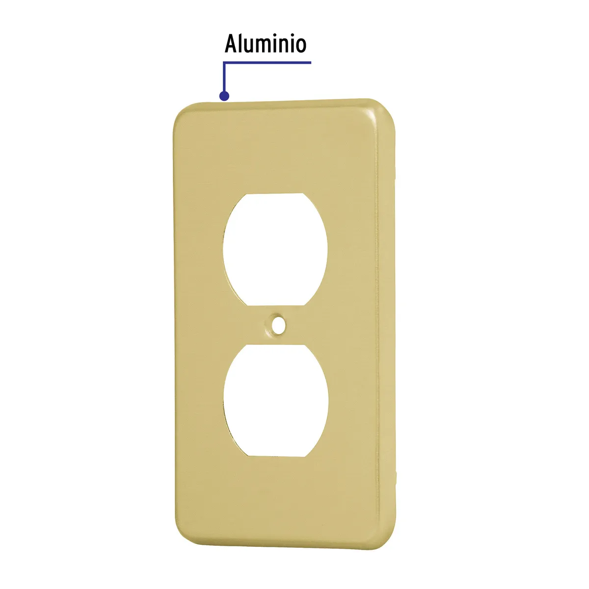 Placa Dúplex de Aluminio Estándar Volteck - 46408