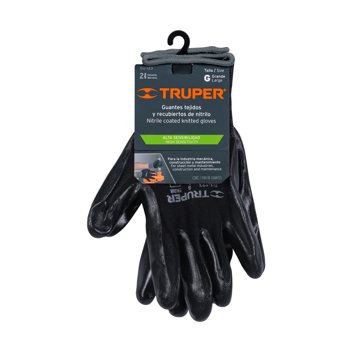 Guante de Nylon/Nitrilo Espumado Talla G Truper - 13295