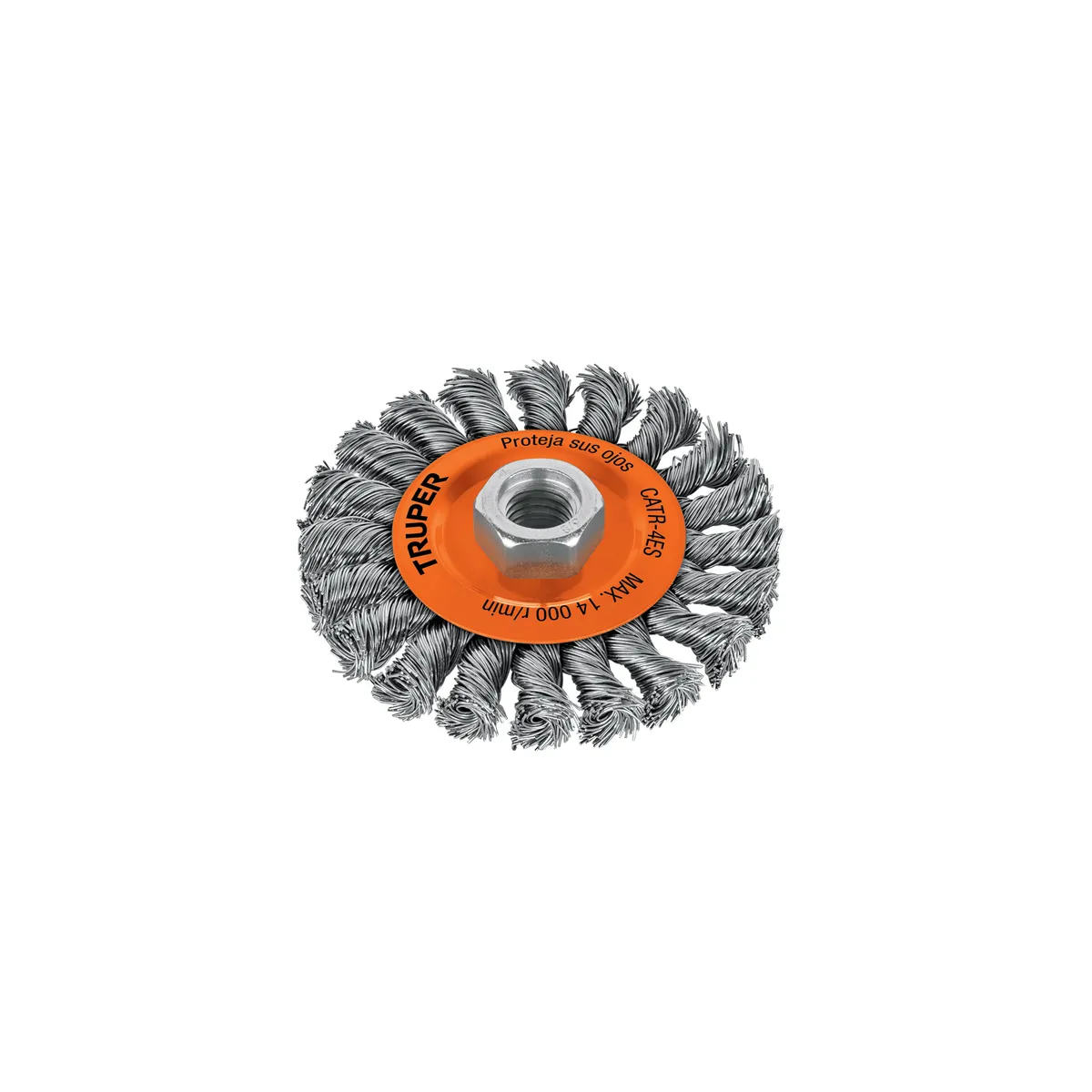 Carda Circular 4" Alambre Trenzado Eje 5/8"-11 Truper - 17527