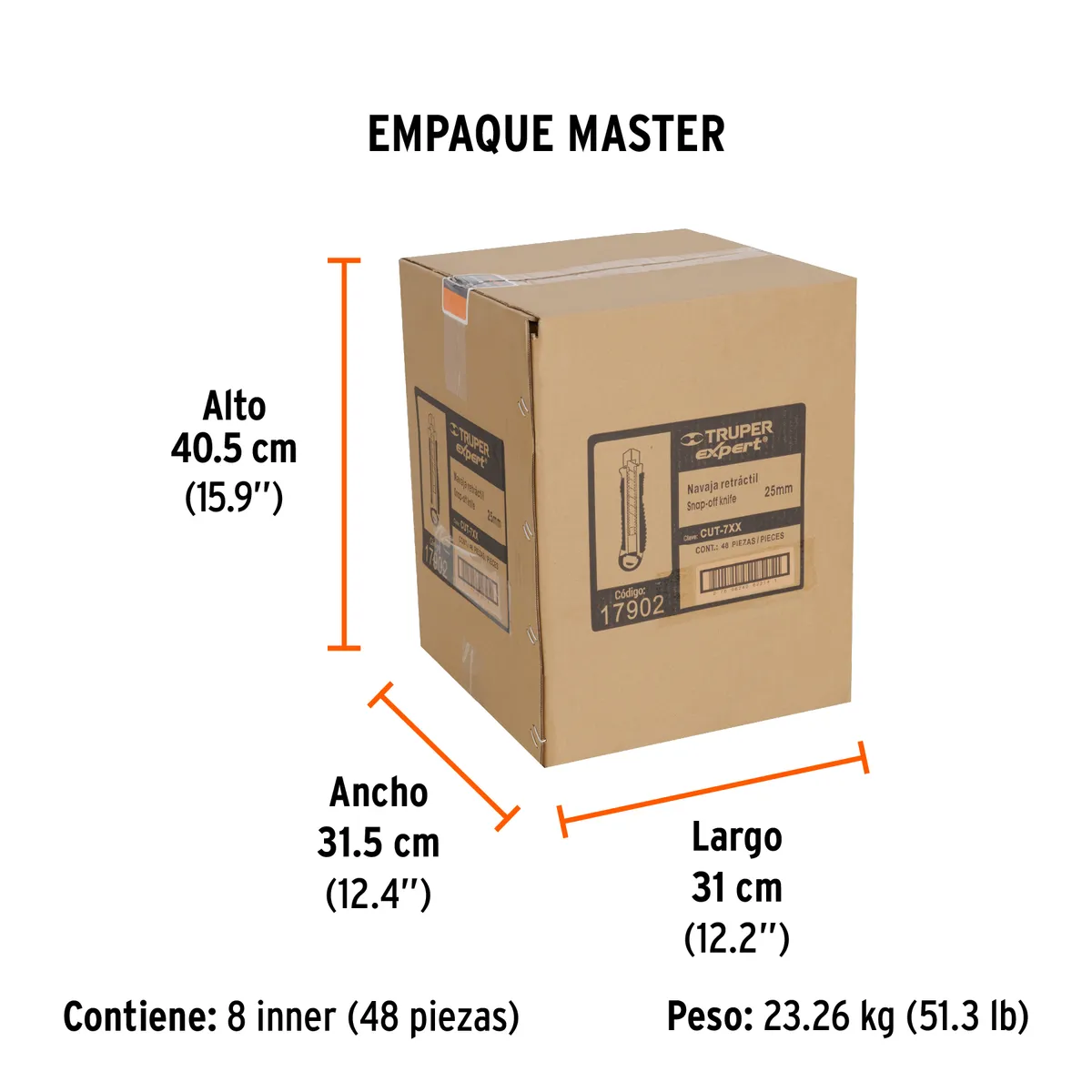 Cutter Truper Expert Trabajo Pesado 25 mm - 17902