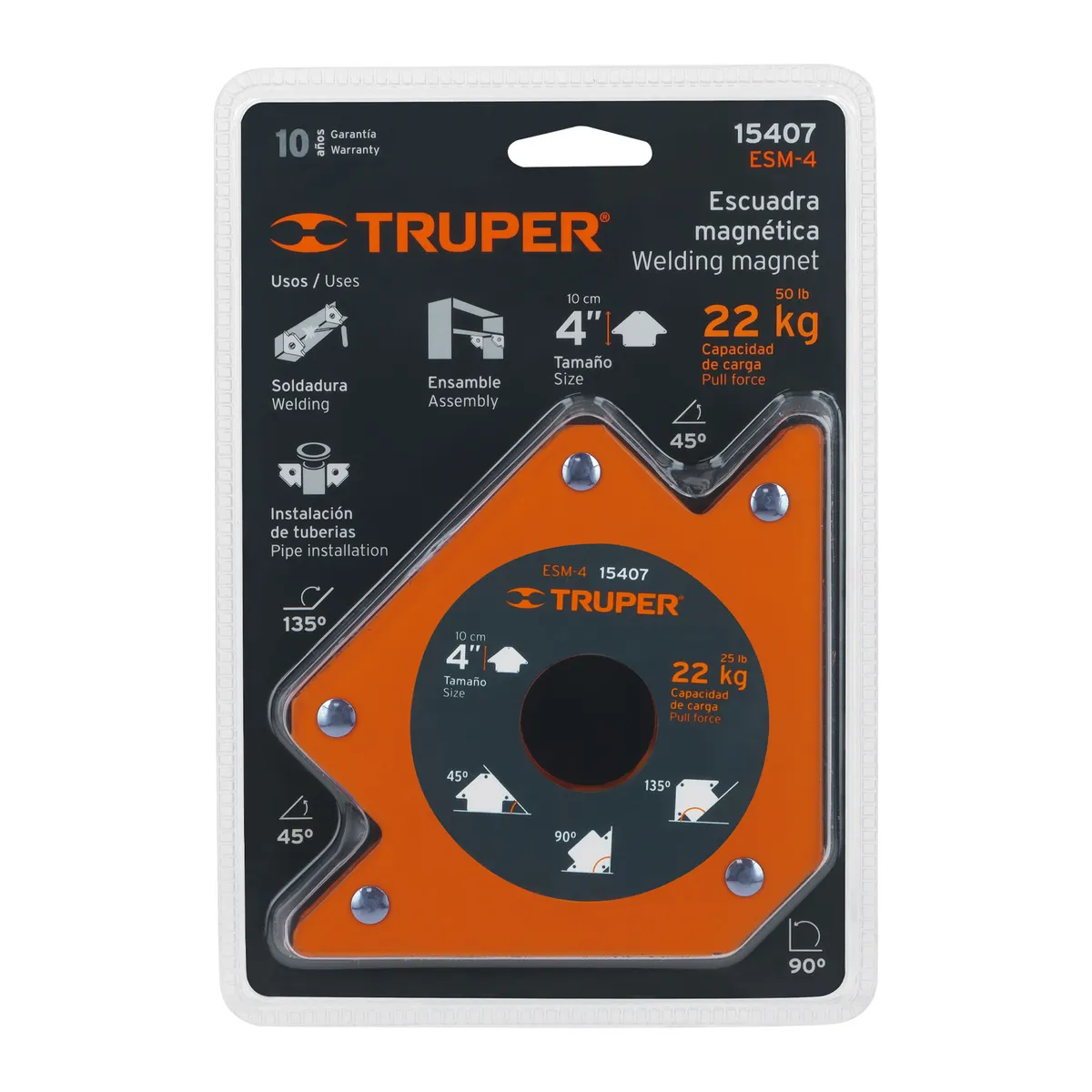 Escuadra Magnética Truper ESM-4 4" - 15407