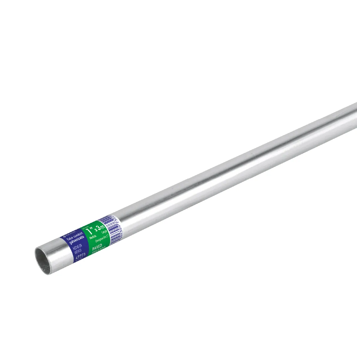 Tubo Conduit 1" Pared Delgada (1.6 mm) Verde 3 m Truper - 47773