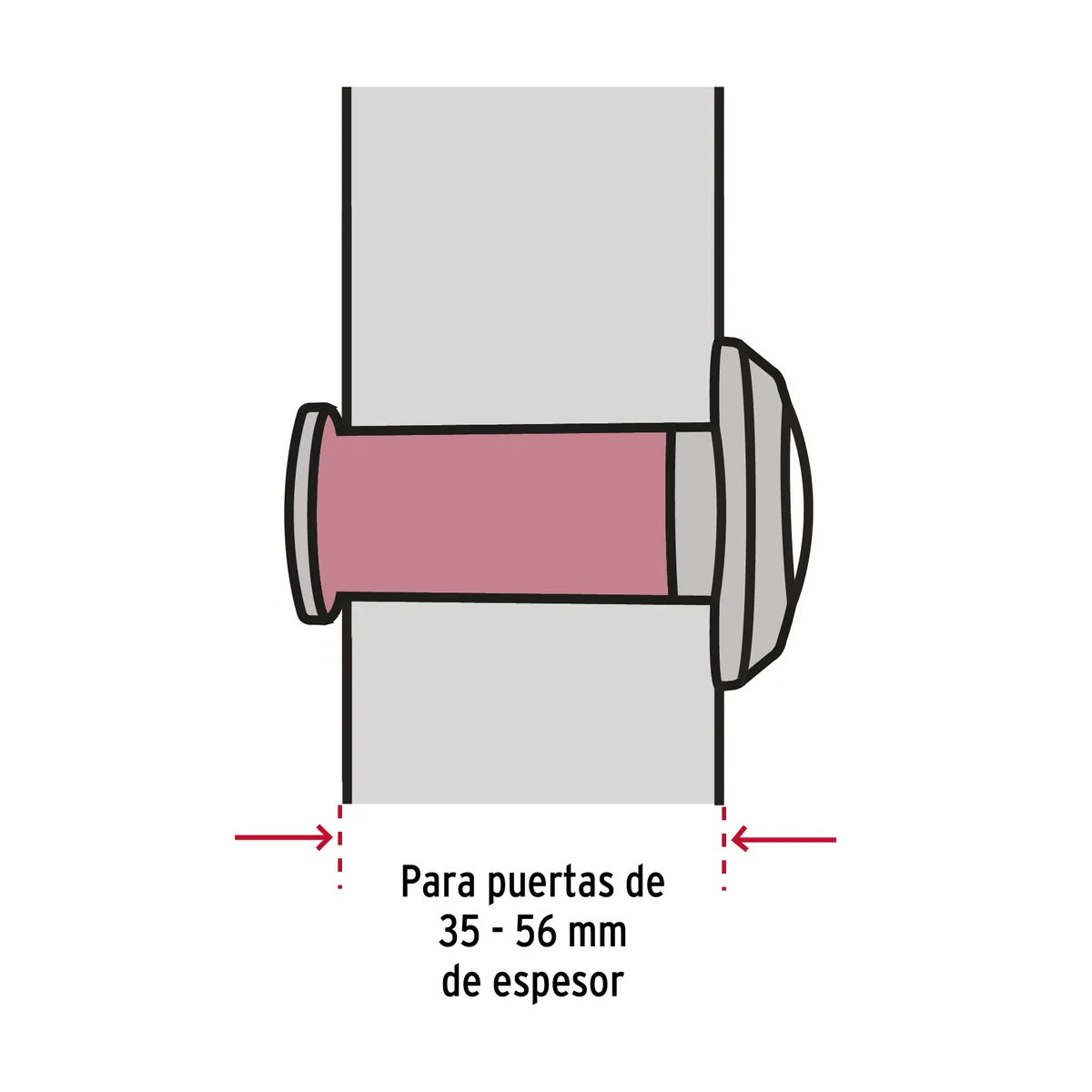 Mirilla de Seguridad Cromo Mate MIRI-3 Truper - 43674