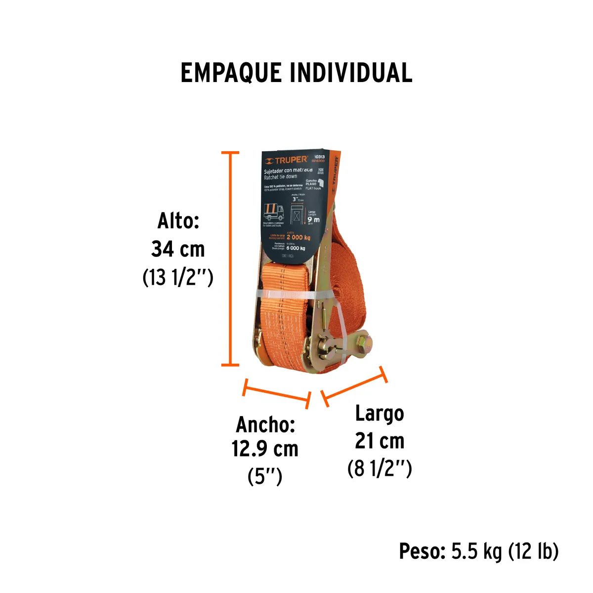 Sujetador con Matraca Truper SU-6000 - 10313