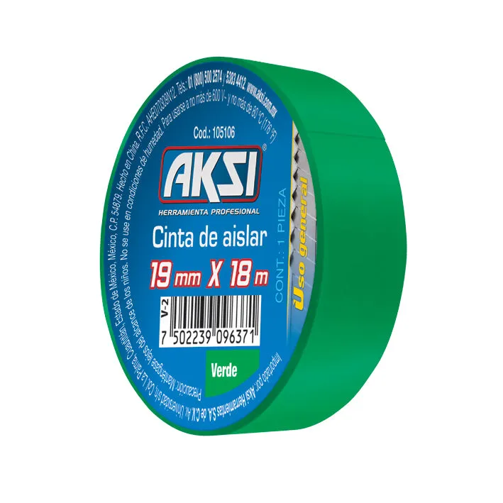 Cinta de Aislar Azul 19 mm x 18 Metros AKSI - 105105