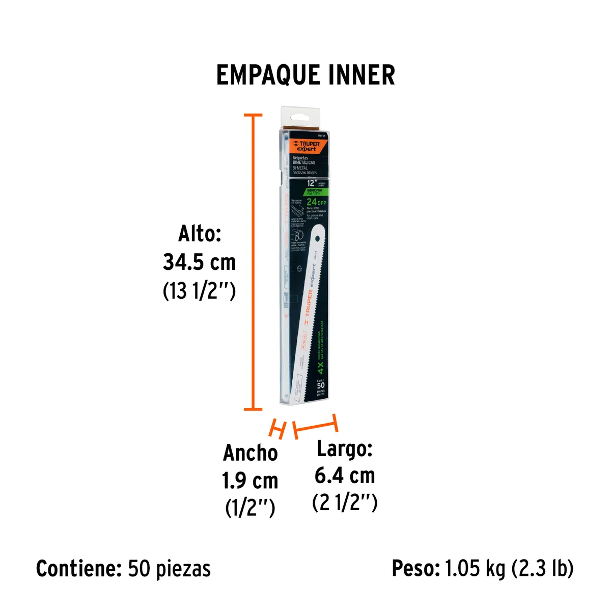 Segueta Bimetálica 12" 24 DPP Truper - 18101