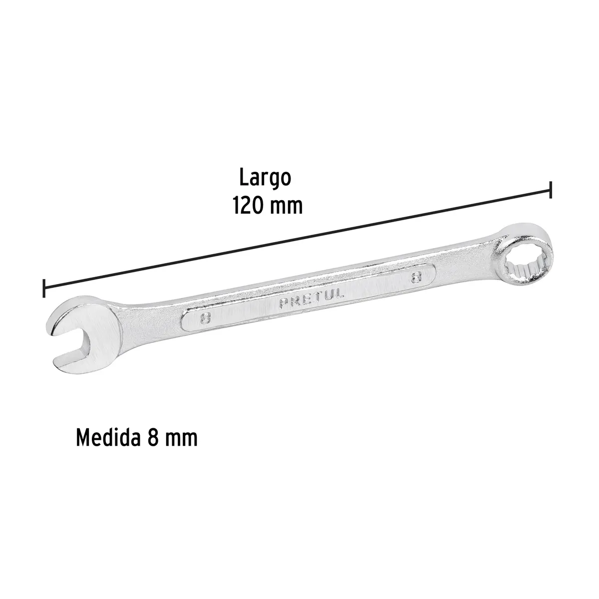 Llave Combinada 8 mm Pretul LL-2008MP - 21902
