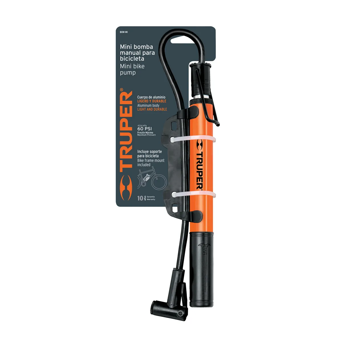 Mini Bomba Manual para Bicicleta BOM-MI Truper - 13790