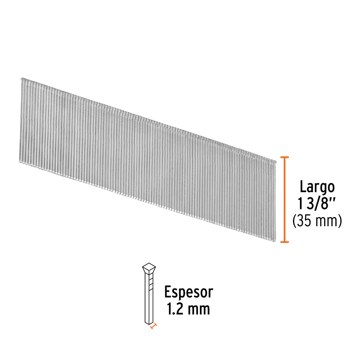 Caja con 5000 Clavos Calibre 18 de 35 mm Truper - 18266
