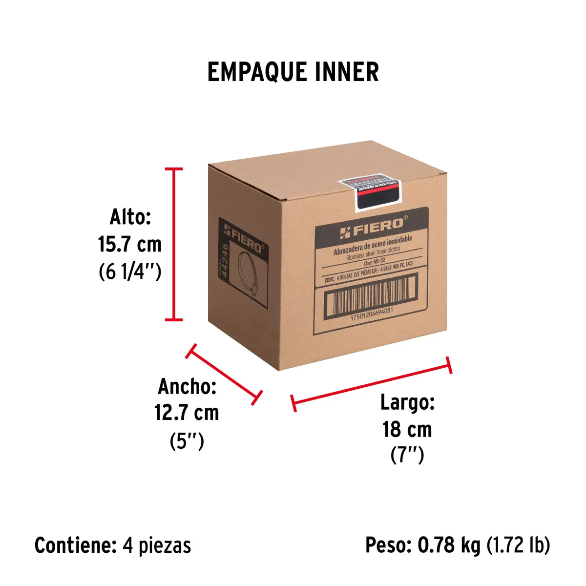 Bolsa con 5 Abrazaderas sin Fin Reforzadas #52 Truper - 44246