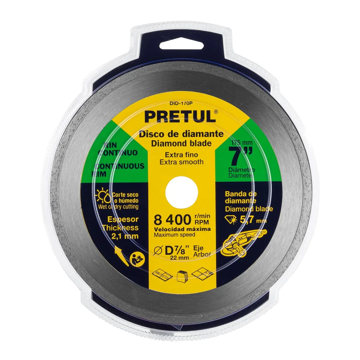 Disco de Diamante 7" Rin Continuo DID-170P Truper - 21000