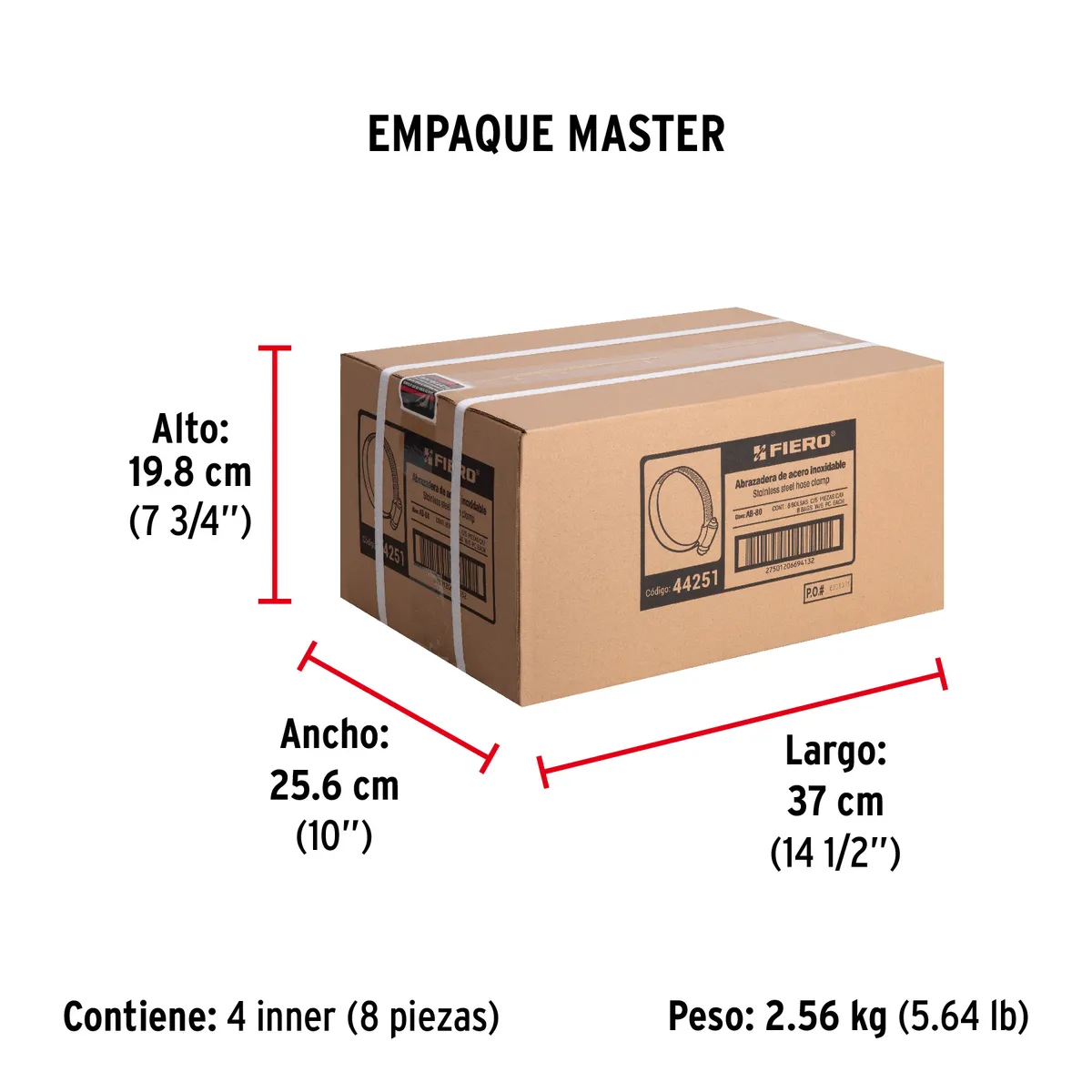 Bolsa con 5 Abrazaderas sin Fin Reforzadas #80 Truper - 44251