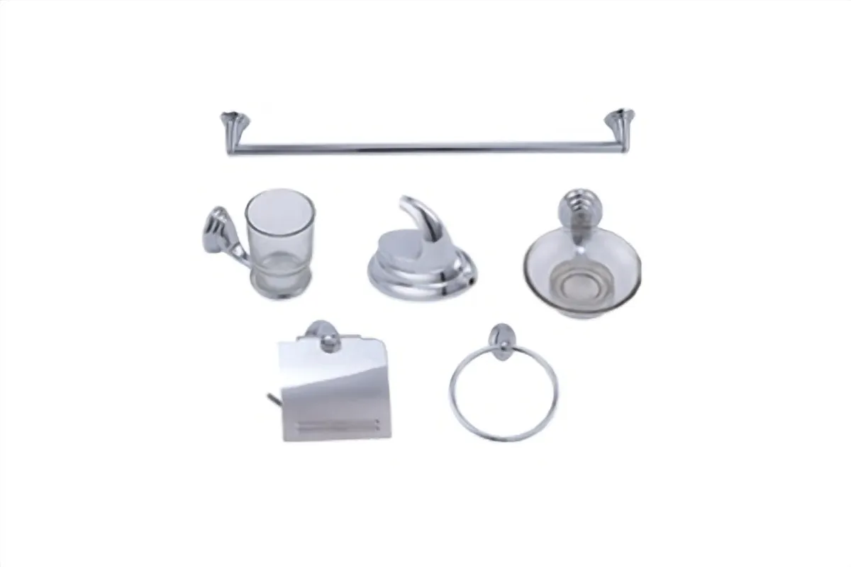 Juego de Accesorios para Baño 6 Piezas Cromo Meer - ACC-001