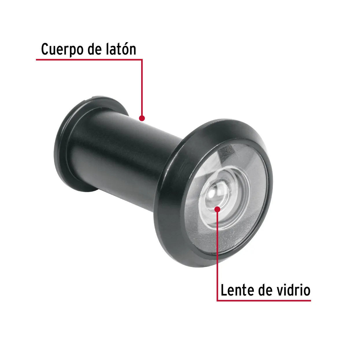 Mirilla de Seguridad Negro MIRI-6 Truper - 46824