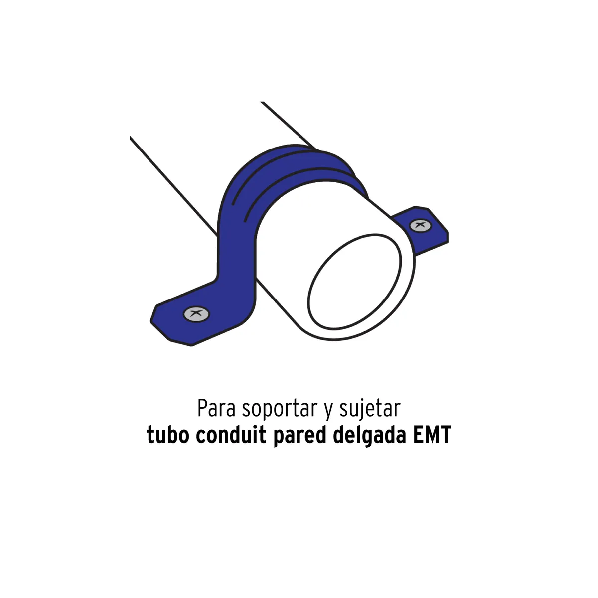 Bolsa con 10 Abrazaderas Omega 1" para Tubo Pared Delgada Truper - 46925