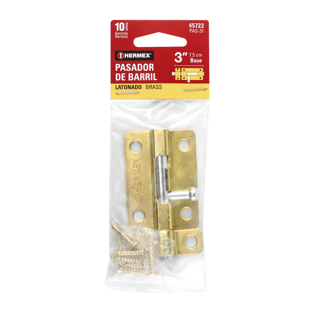 Pasador de Barril Acero Latón 3" PAS-31 Truper - 45722