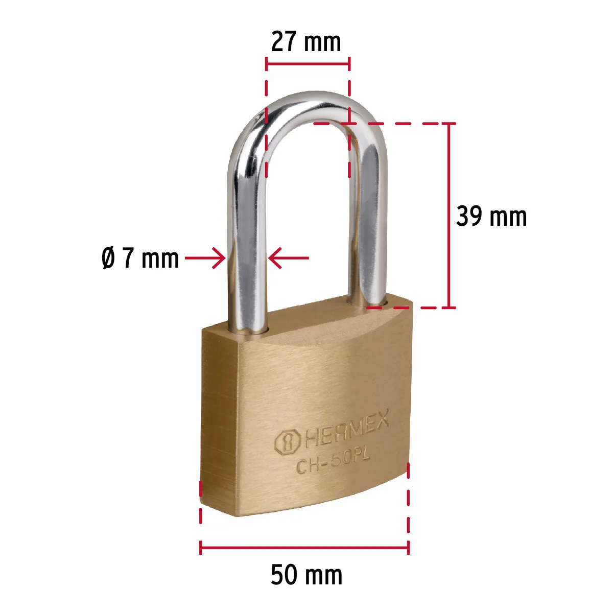 Candado de Hierro 50 mm CHB-50PL Truper - 27077