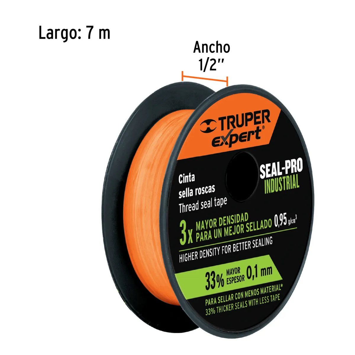 Cinta Sella Roscas Profesional Truper Expert 1/2" x 7 m - 12515