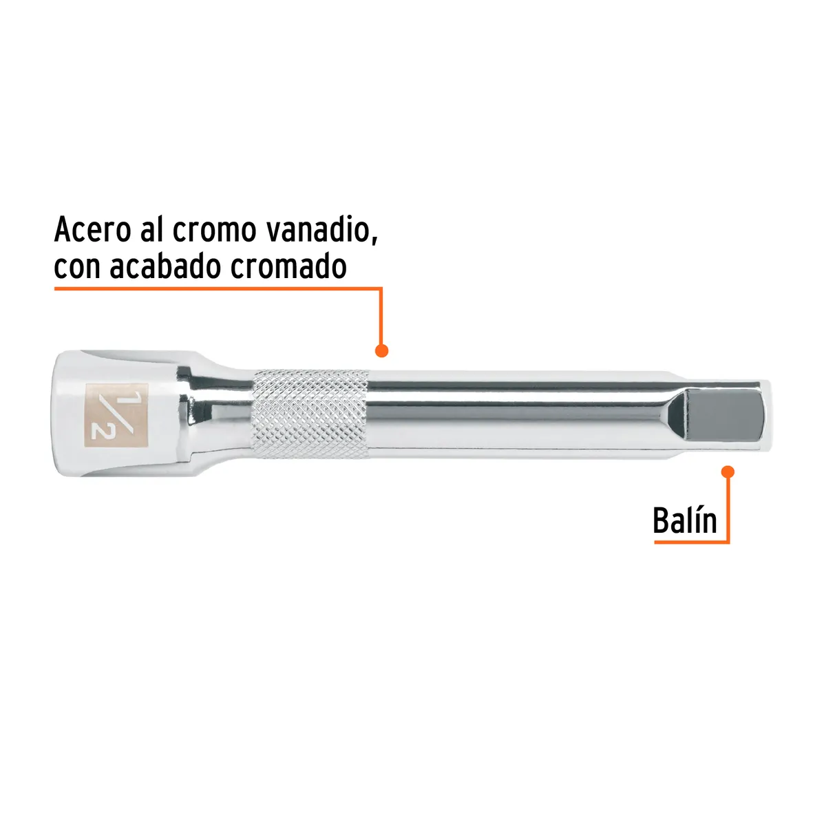 Extensión 1/2" x 5" para Matraca E-5461 Truper - 13416