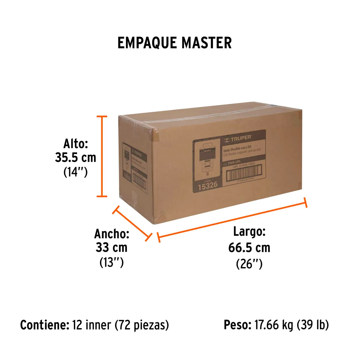 Imán Flexible de Acero con LED 3 kg Truper - 15326
