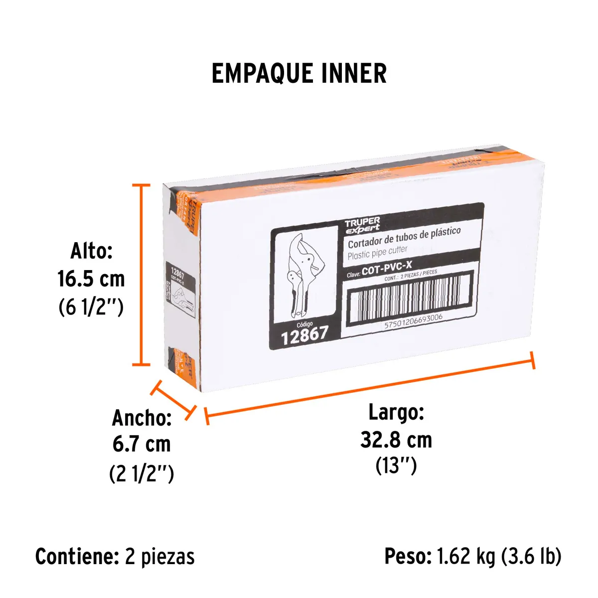 Cortador de Tubo Plástico 2 1/2" 65 mm Truper Expert - 12867