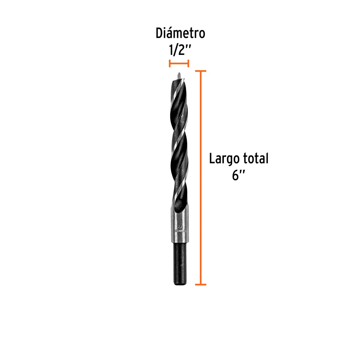 Broca con Punta Centradora para Madera 1/2" Truper - 101696