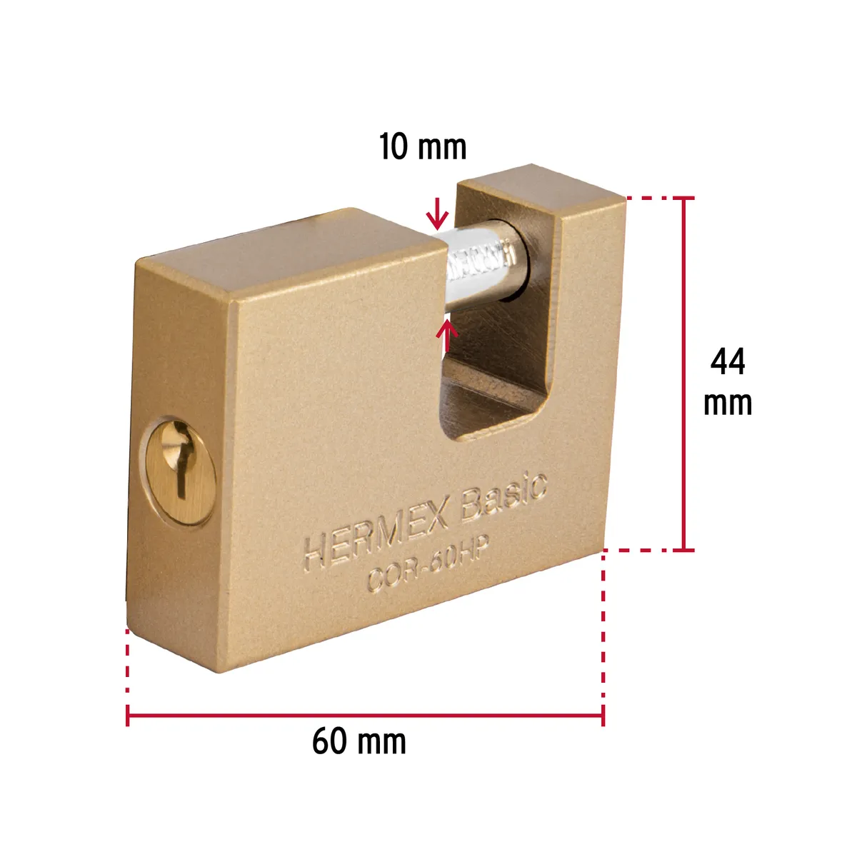 Candado Antipalanca 60 mm Hierro COR-60HP Truper - 22516