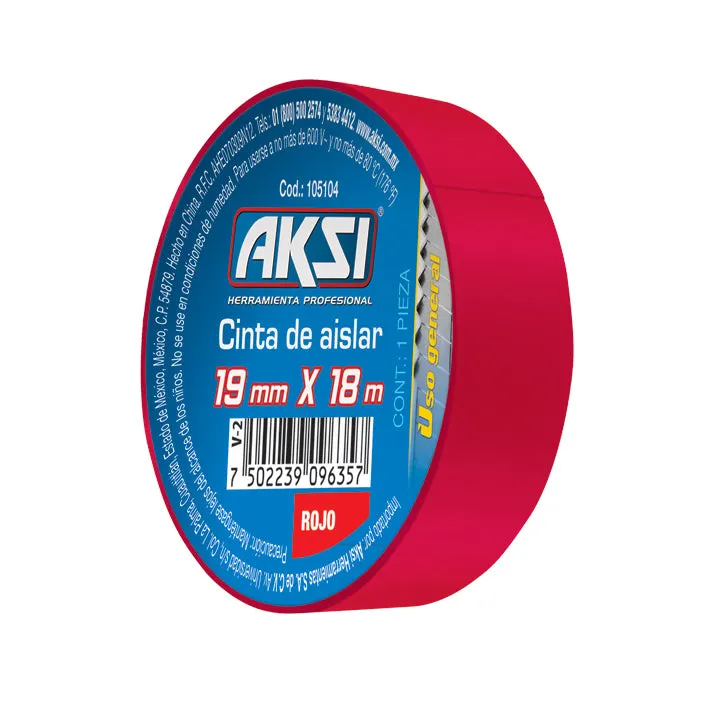 Cinta de Aislar Negra 19 mm x 9 Metros AKSI - 105101