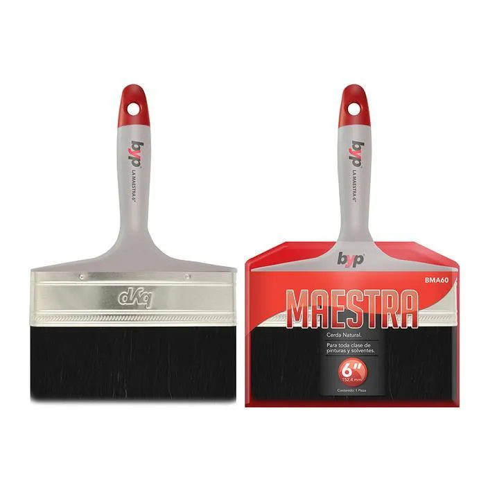 Brocha La Maestra BYP 6"" Cerda Natural Profesional