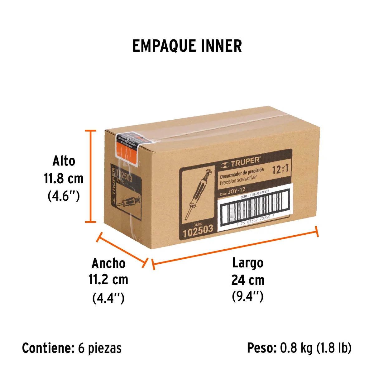 Desarmador de Joyero Multipuntas 12 en 1 Truper - 102503