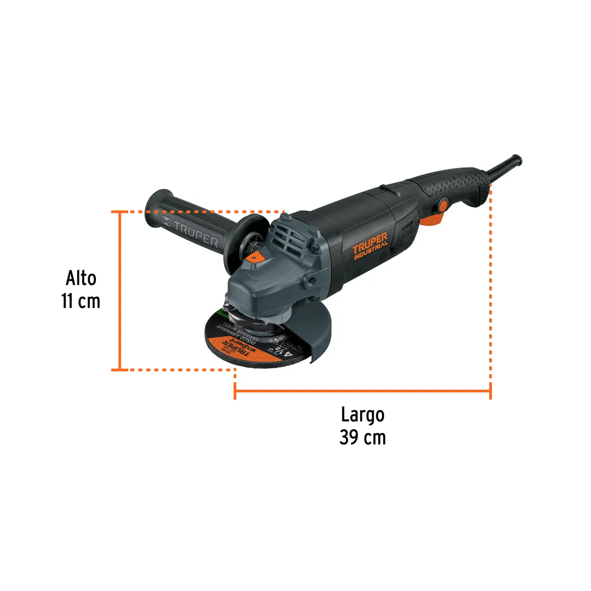 Esmeril Angular 4 1/2" 1250 W Industrial Truper - 12873