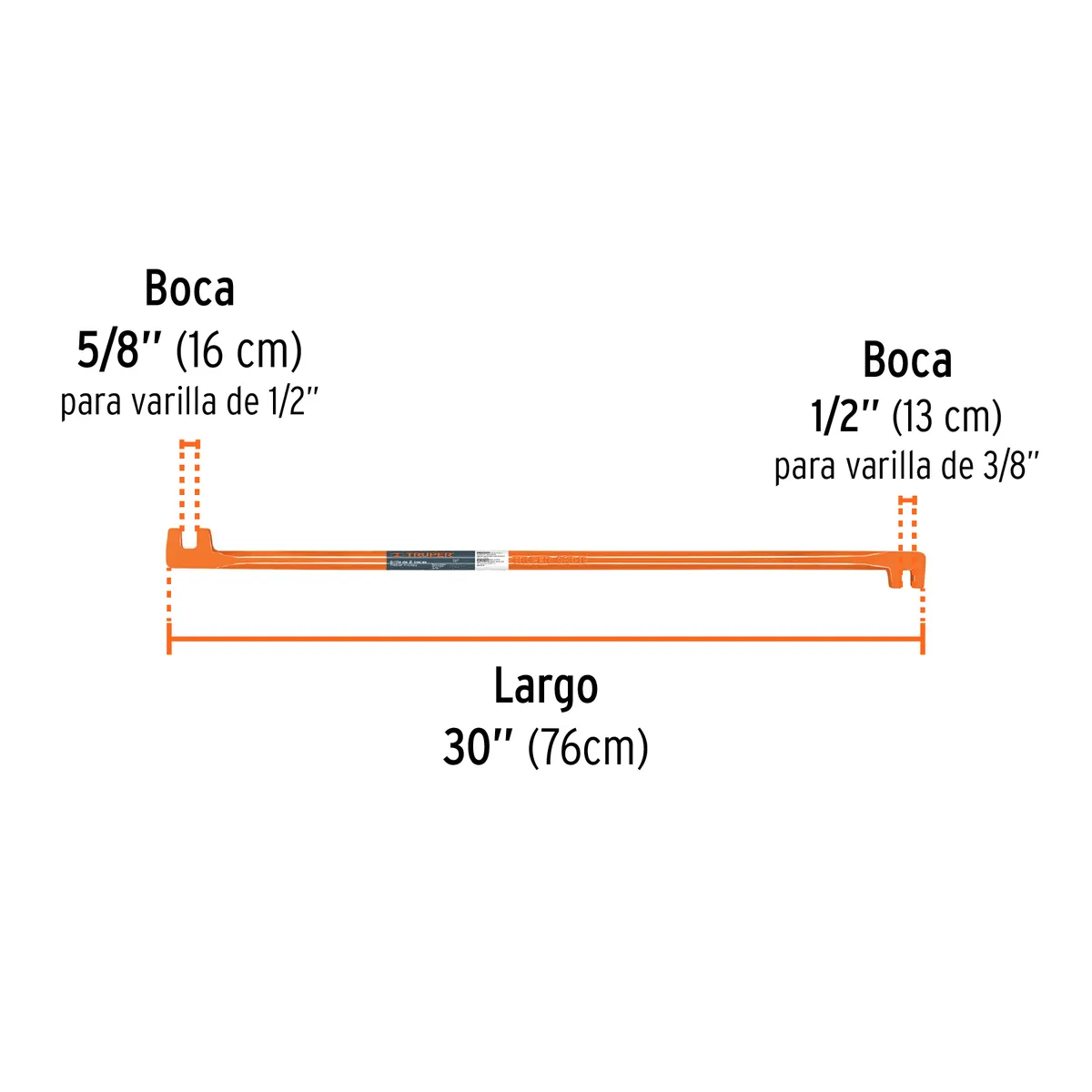 Grifa de Dos Bocas 5/8" y 1/2" Truper - 10865