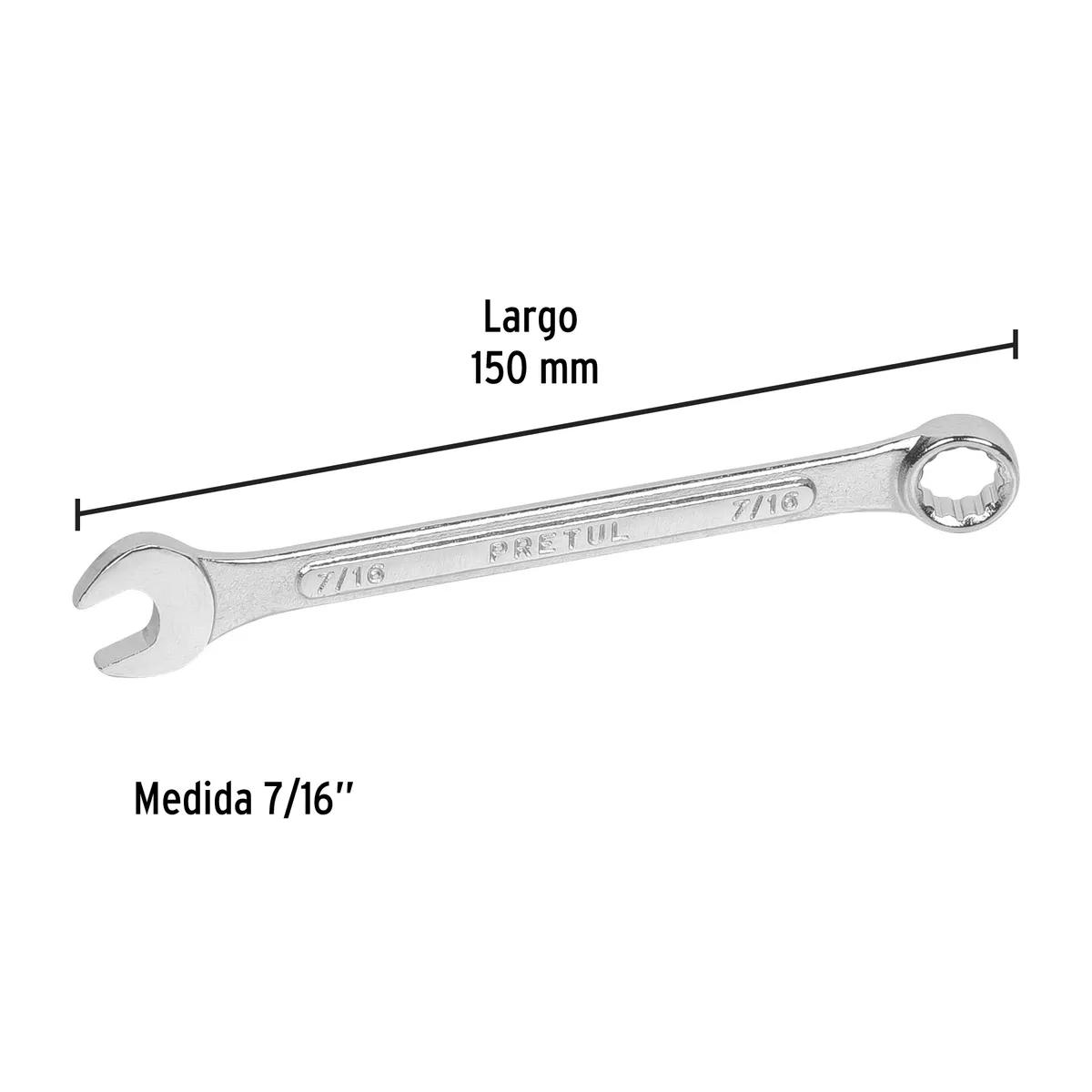 Llave Combinada 7/16" Pretul LL-2014P - 21883
