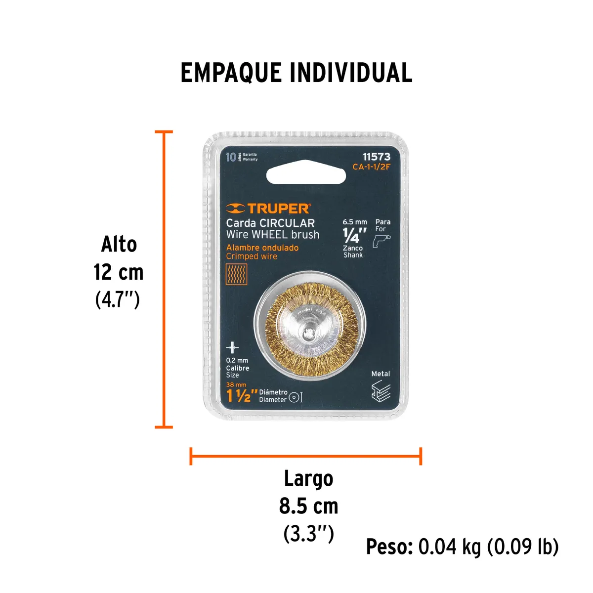 Carda Circular 1 1/2" Fino CA-1-1/2F Truper - 11573