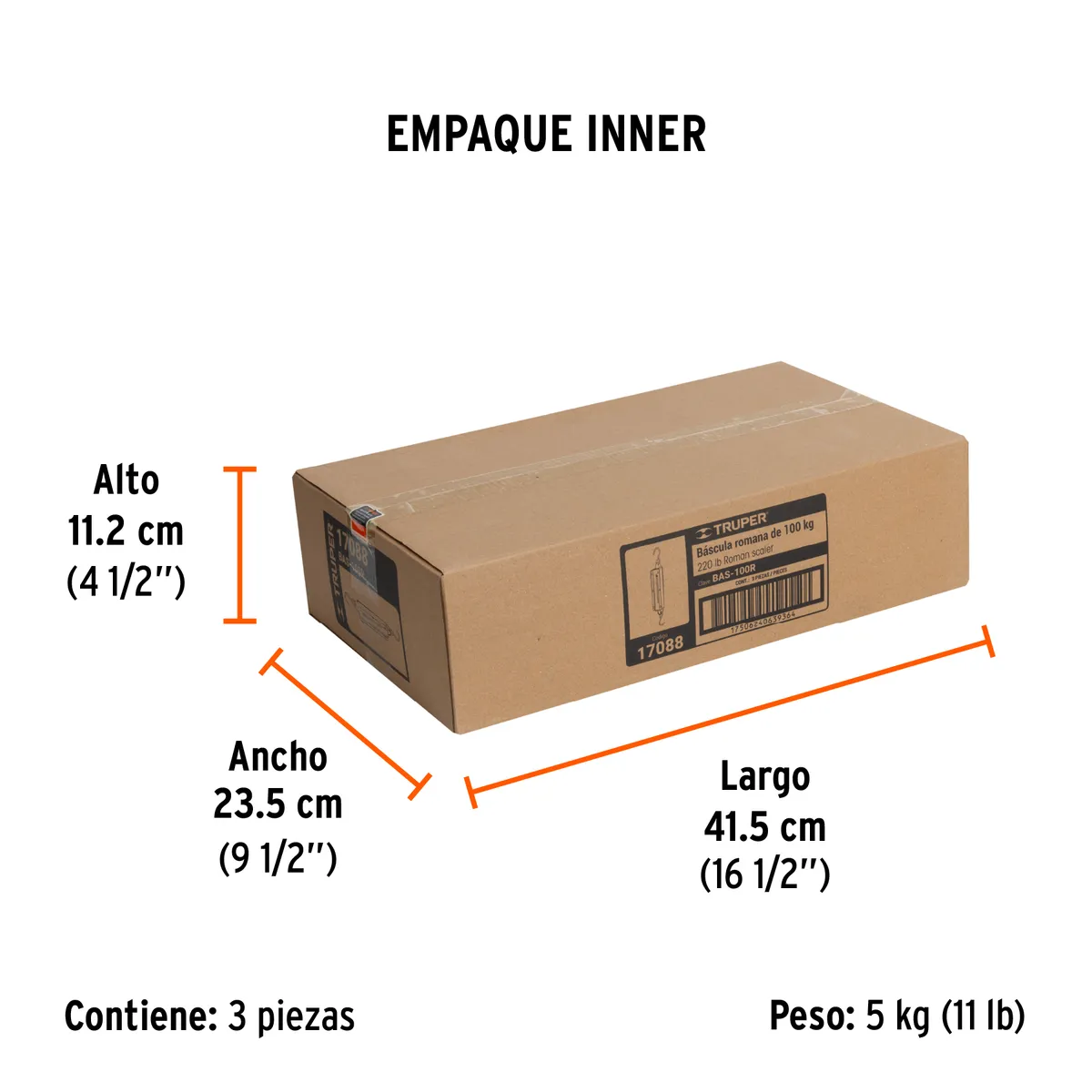 Báscula Romana de Resorte 100 kg Truper - 17088