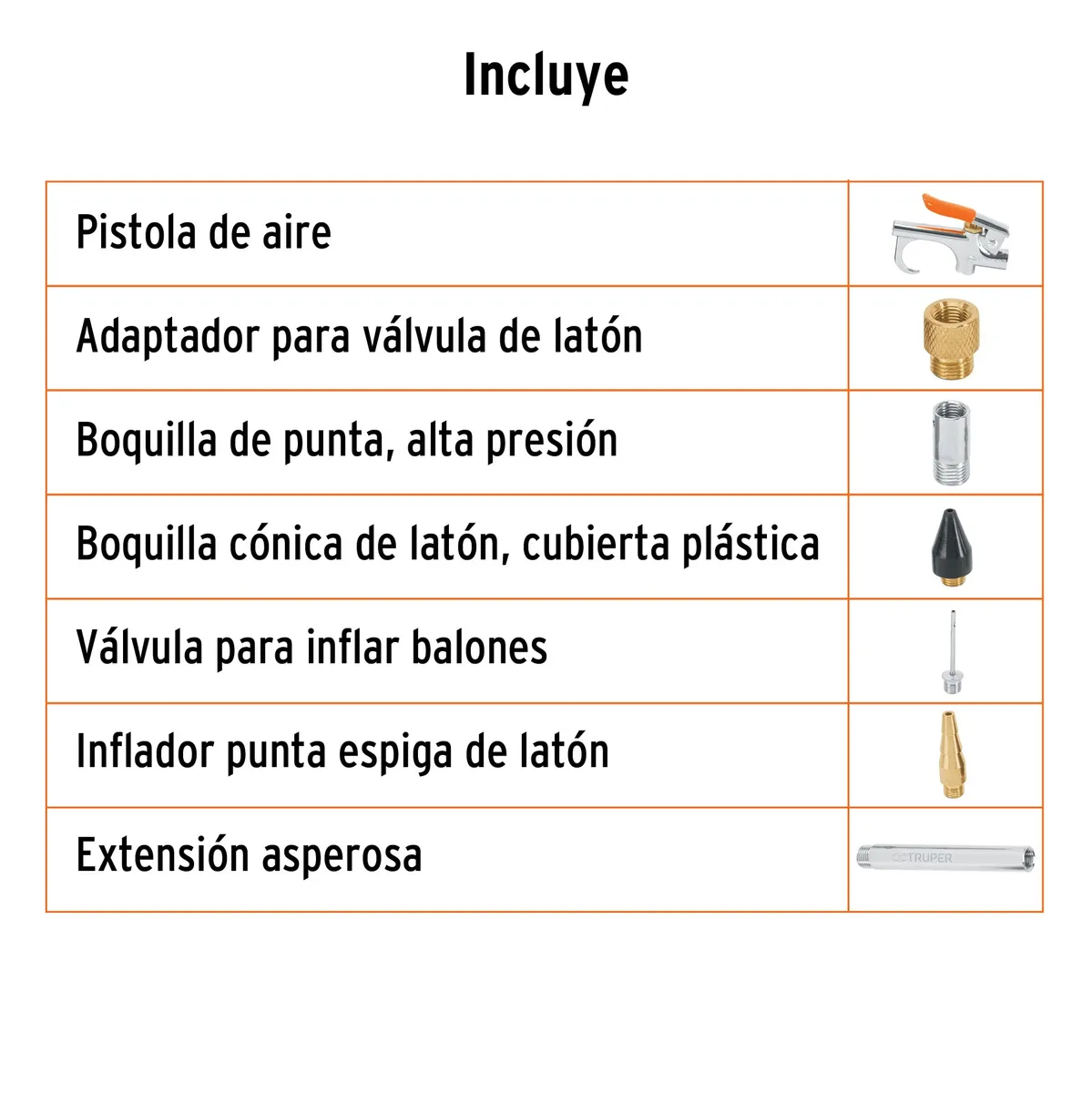 Juego de Pistola y Accesorios Truper JAN-7 - 19078