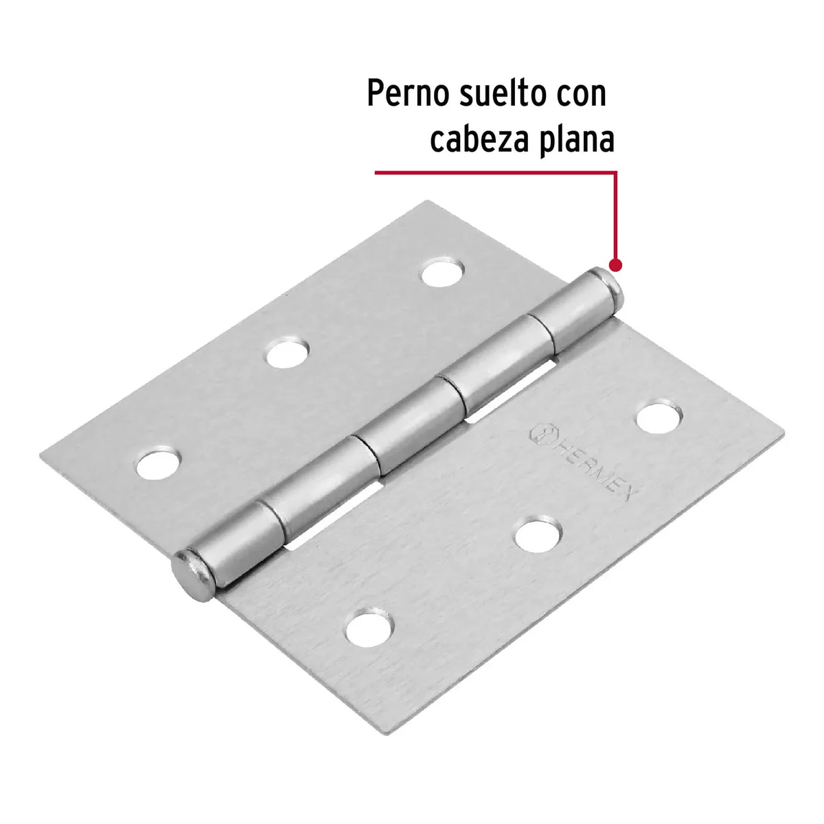Bisagra Cuadrada 3" Satinada Cabeza Plana Truper - 23687