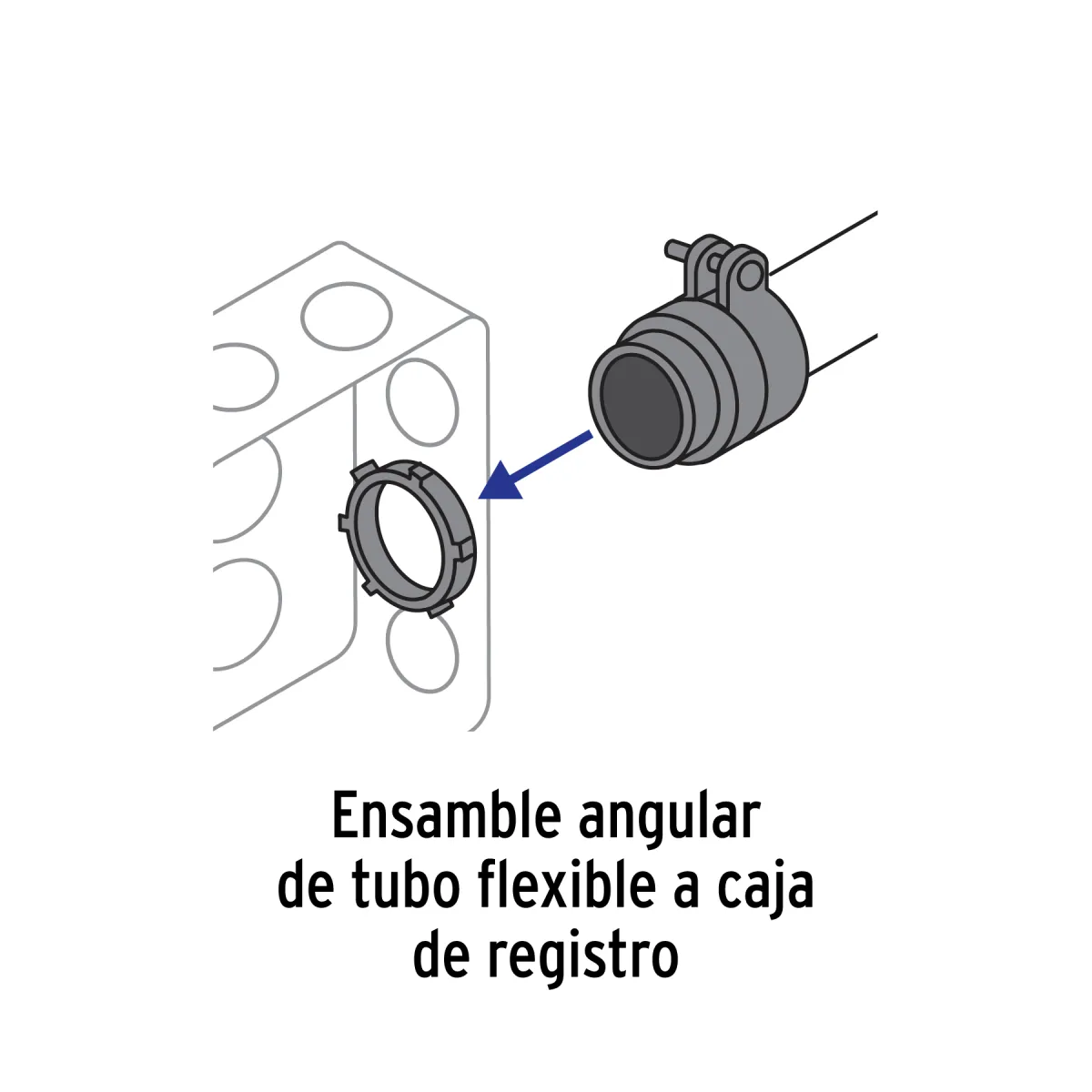 Conector Recto para Tubo Flexible Metálico 1" Volteck - 47342