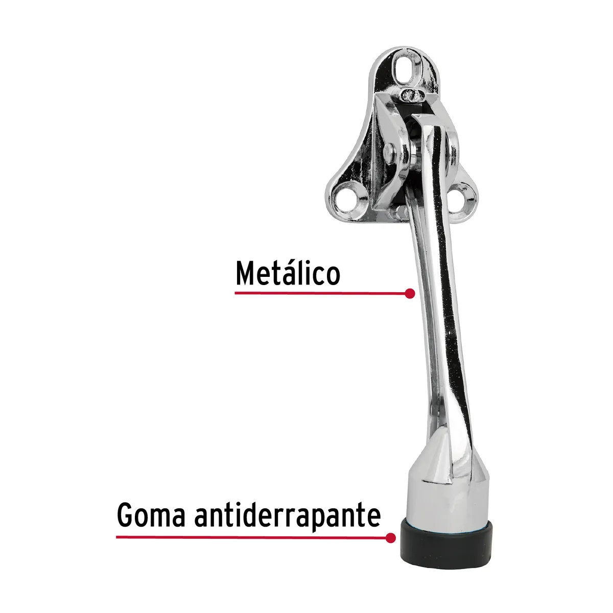 Fijapuerta Metálico Cromo Hermex - 43642