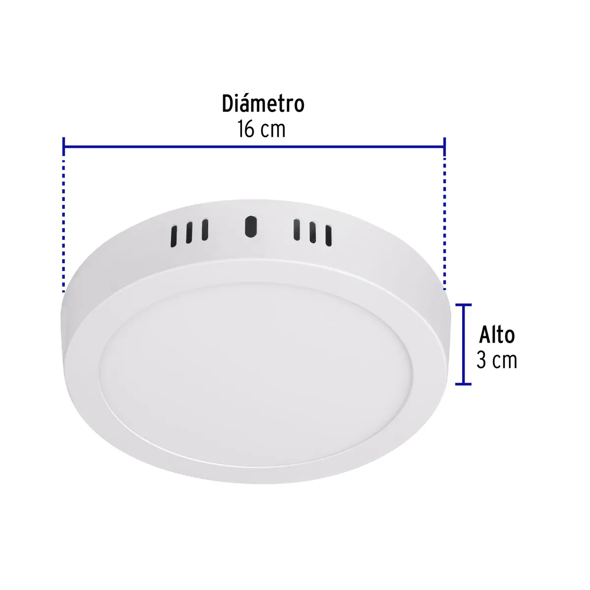 Luminario LED de Plafón 12 W Redondo Blanco Volteck - 48257