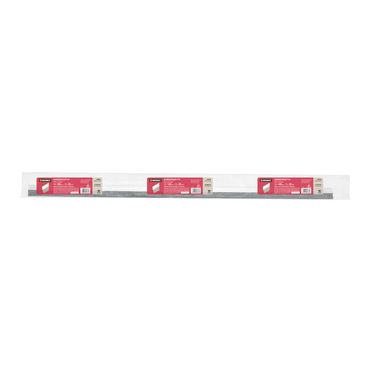 Guardapolvo Fijo 120 cm Aluminio Hermex - 43034