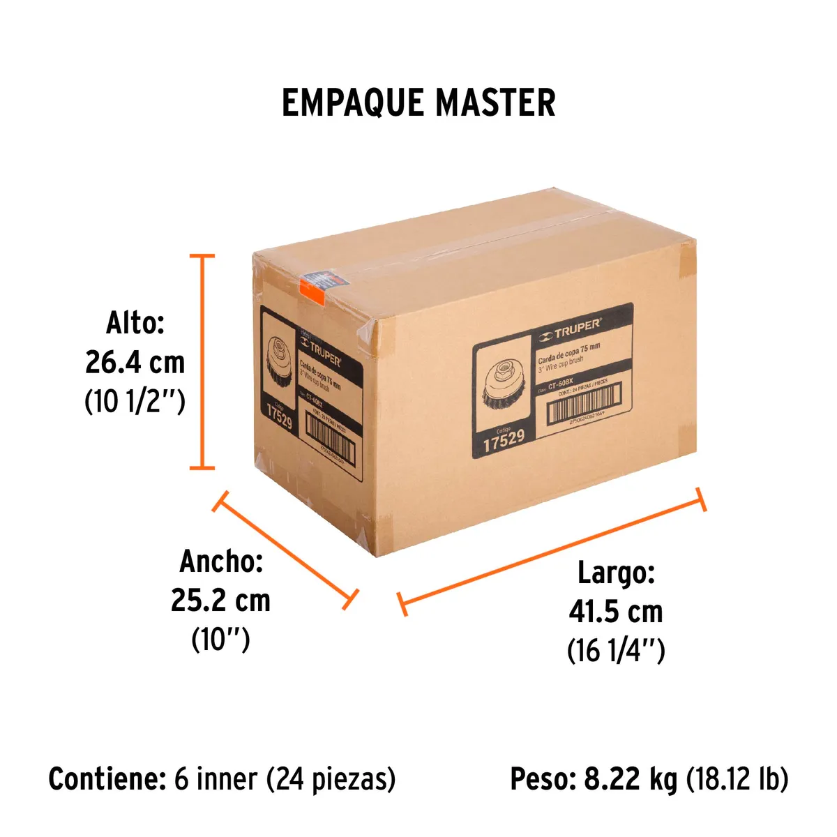 Carda Copa 3" Truper CT-608X - 17529