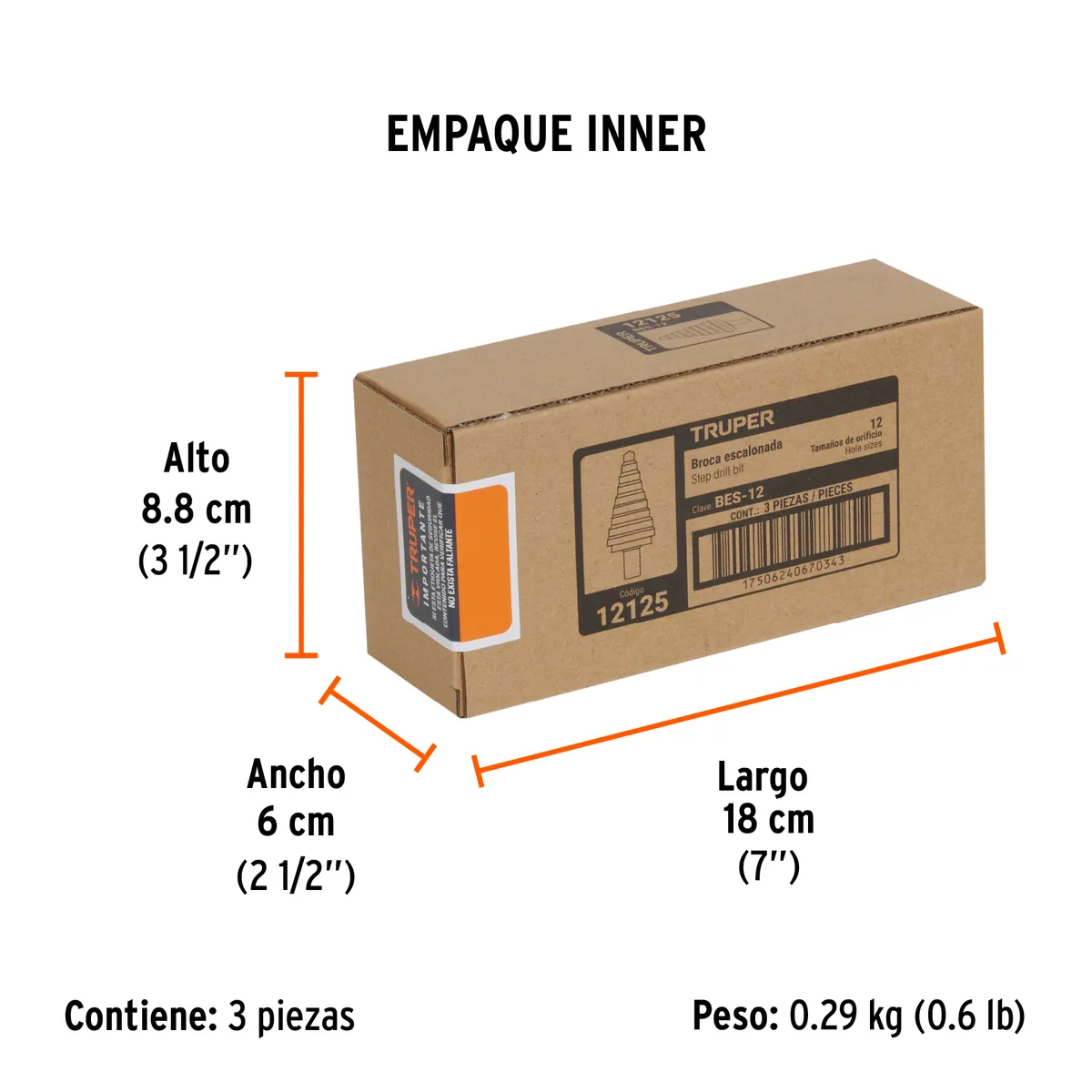 Broca Escalonada 12 Escalones Truper - 12125