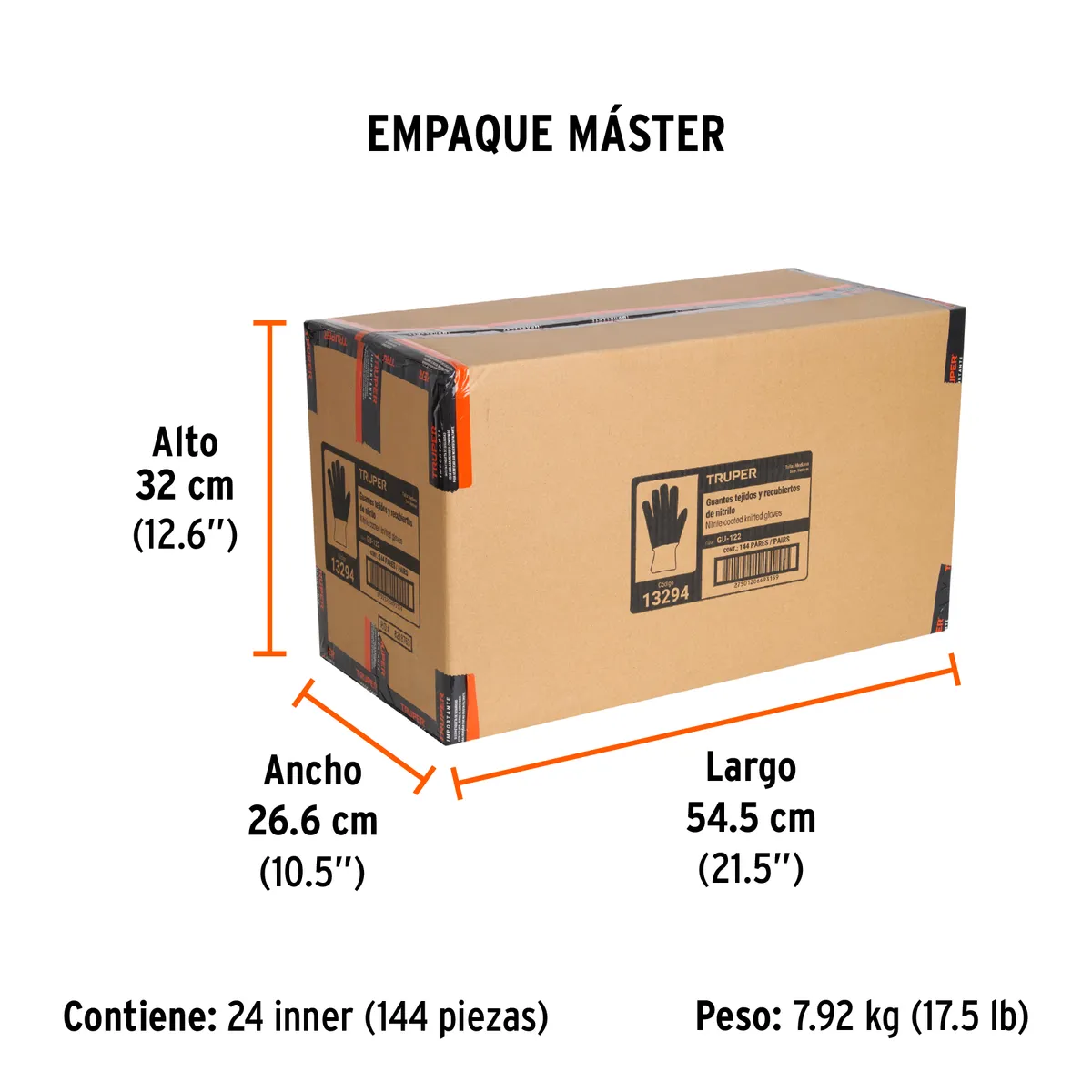Guante de Nylon/Nitrilo Espumado Talla M Truper - 13294