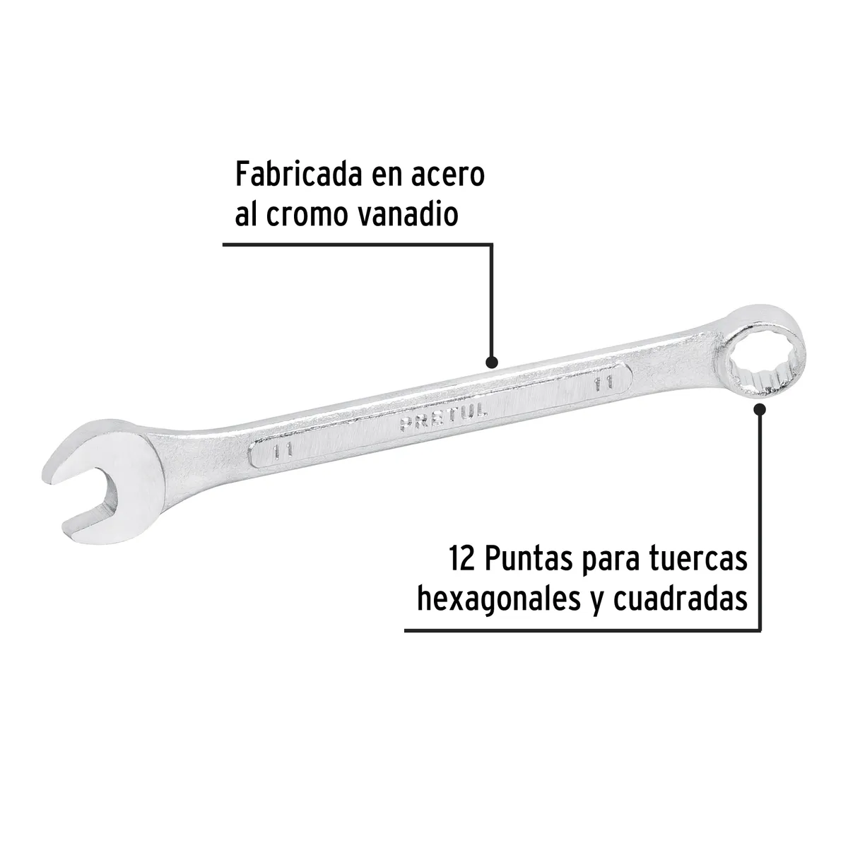 Llave Combinada 11 mm Pretul LL-2011MP - 21905